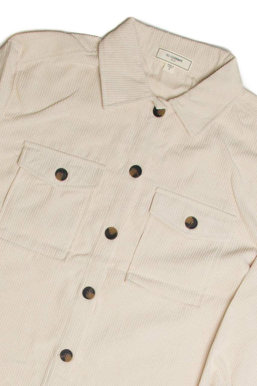 Pale Oversized Corduroy Shirt