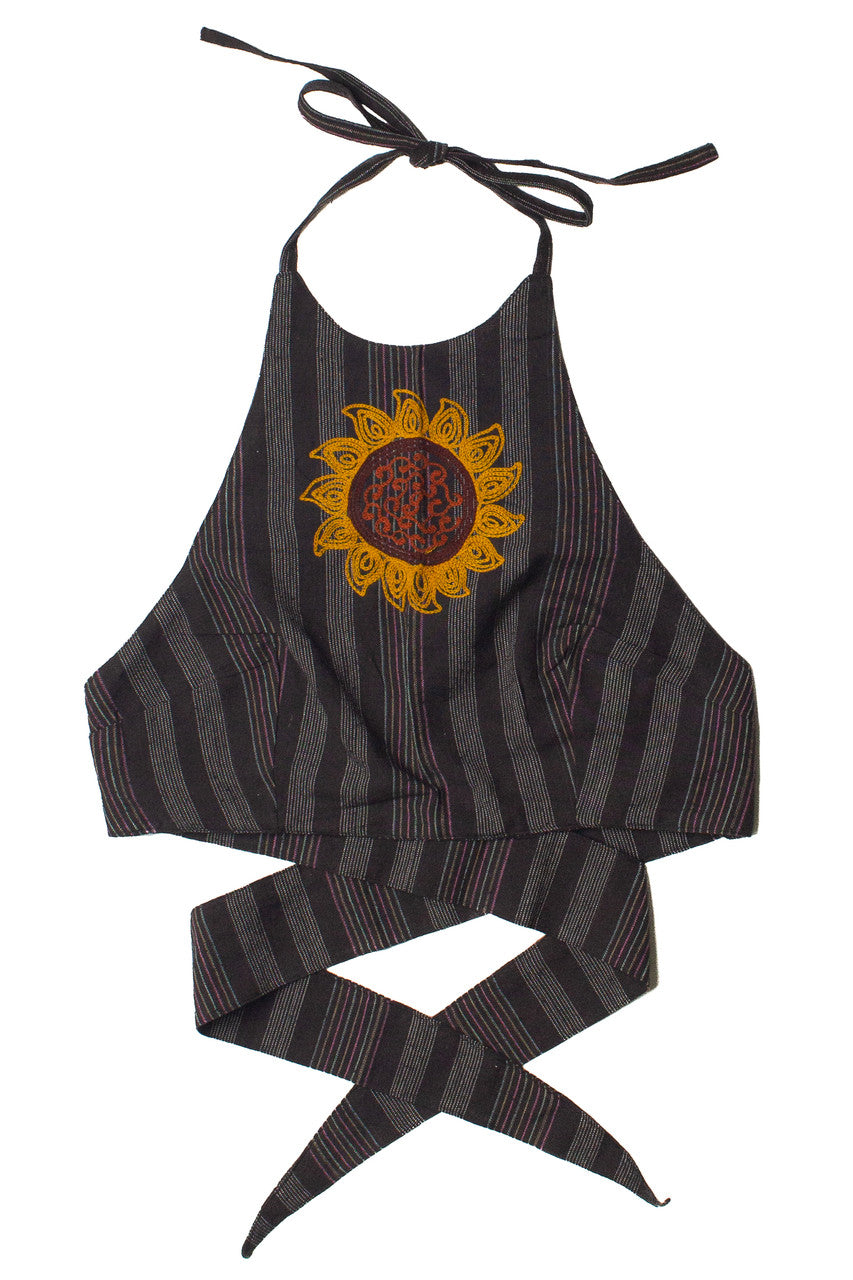 Sunflower Woven Tie Back Halter Top