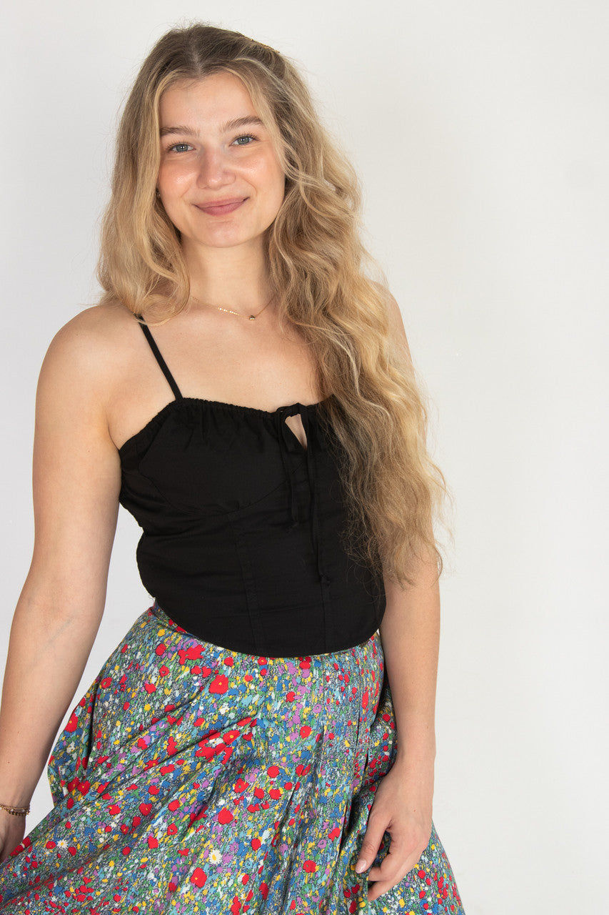 Tie Front Bustier Top