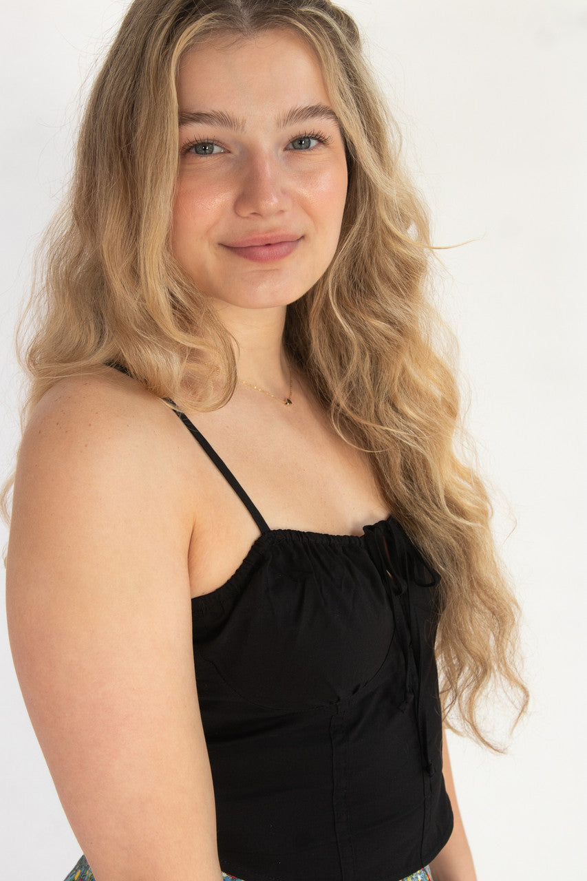 Tie Front Bustier Top