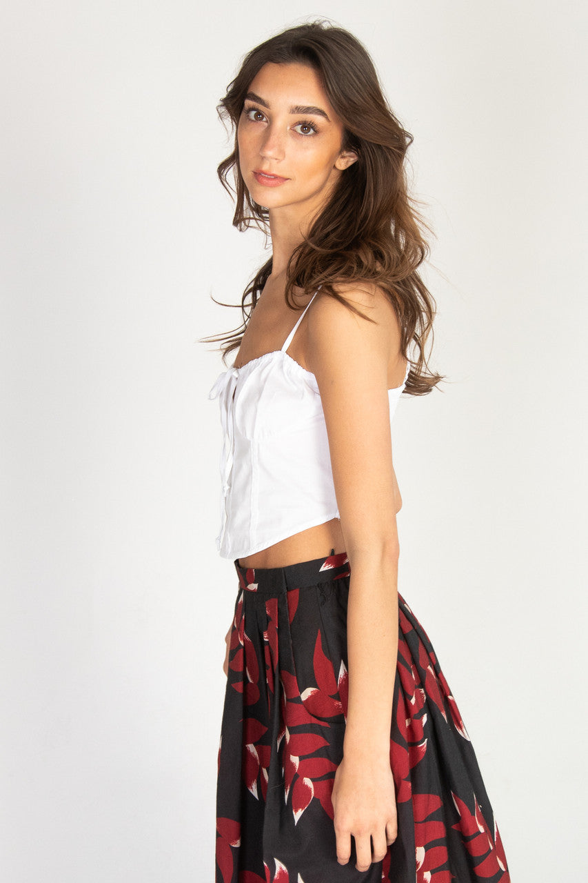 Tie Front Bustier Top