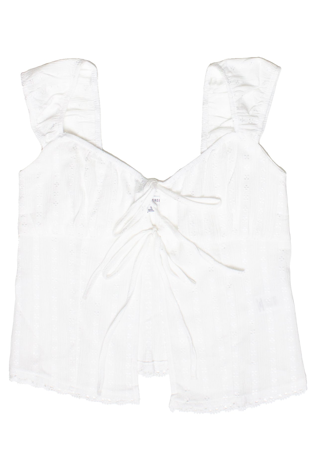 Tie Front Cap Sleeve Tank Top