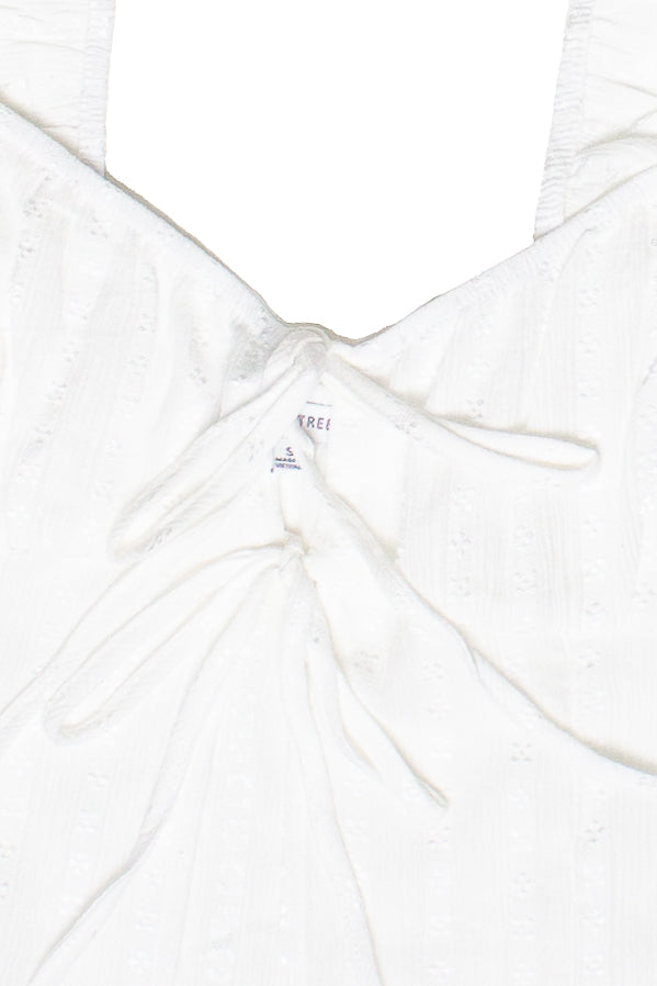 Tie Front Cap Sleeve Tank Top