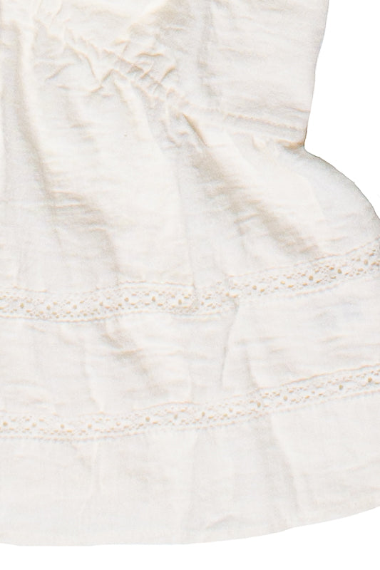 Lace Trim Beaded Tie Babydoll Tank Top