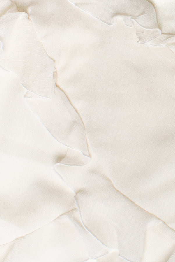 Ruffle Chiffon Cami Tank Top - Ivory
