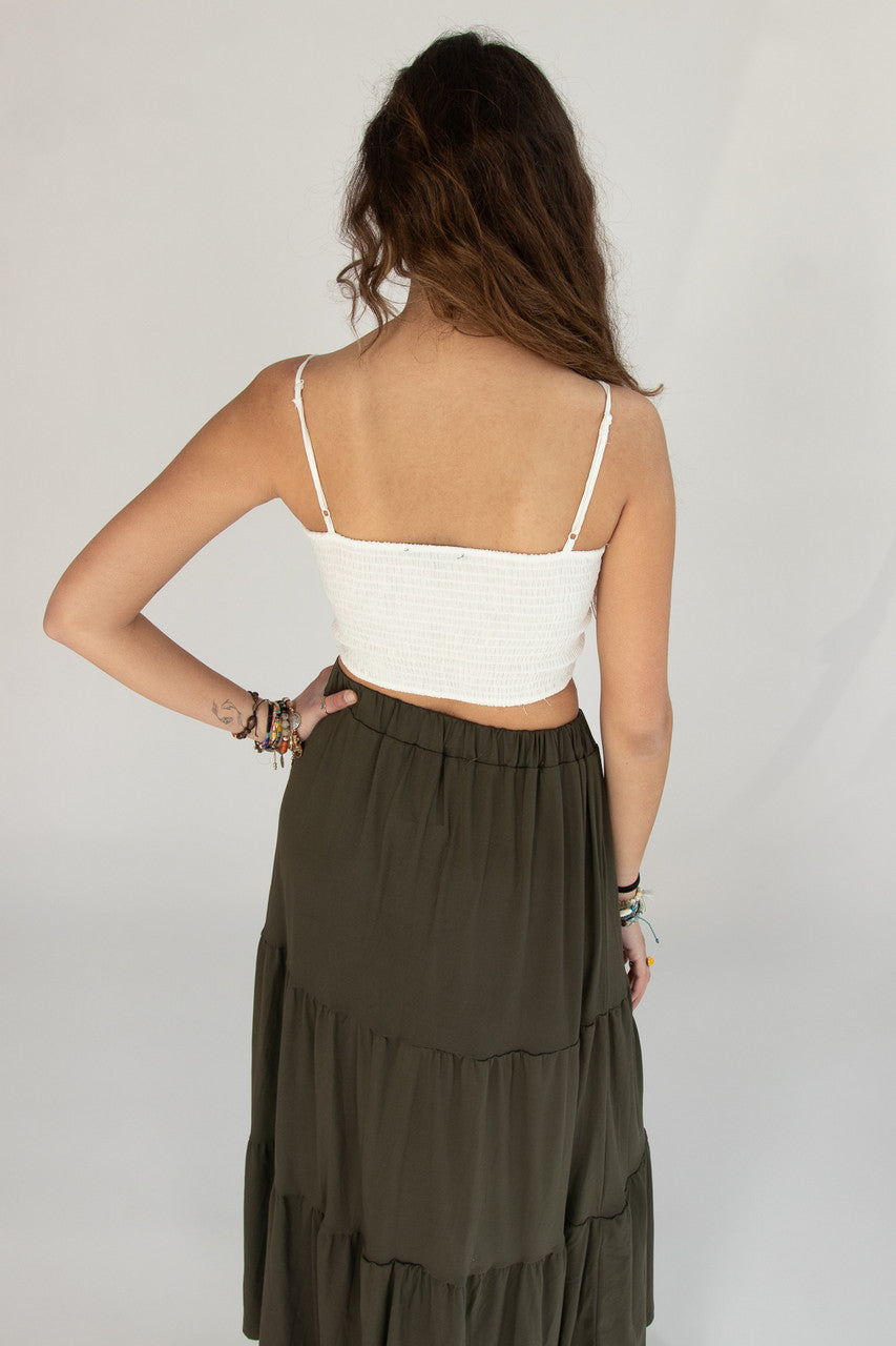 Linen Tie Front Cami