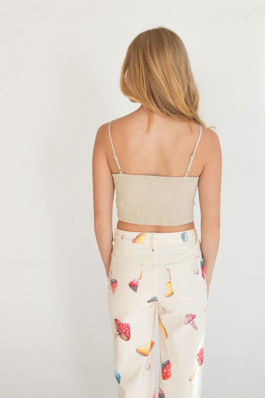 Tie Front Linen Tank Top