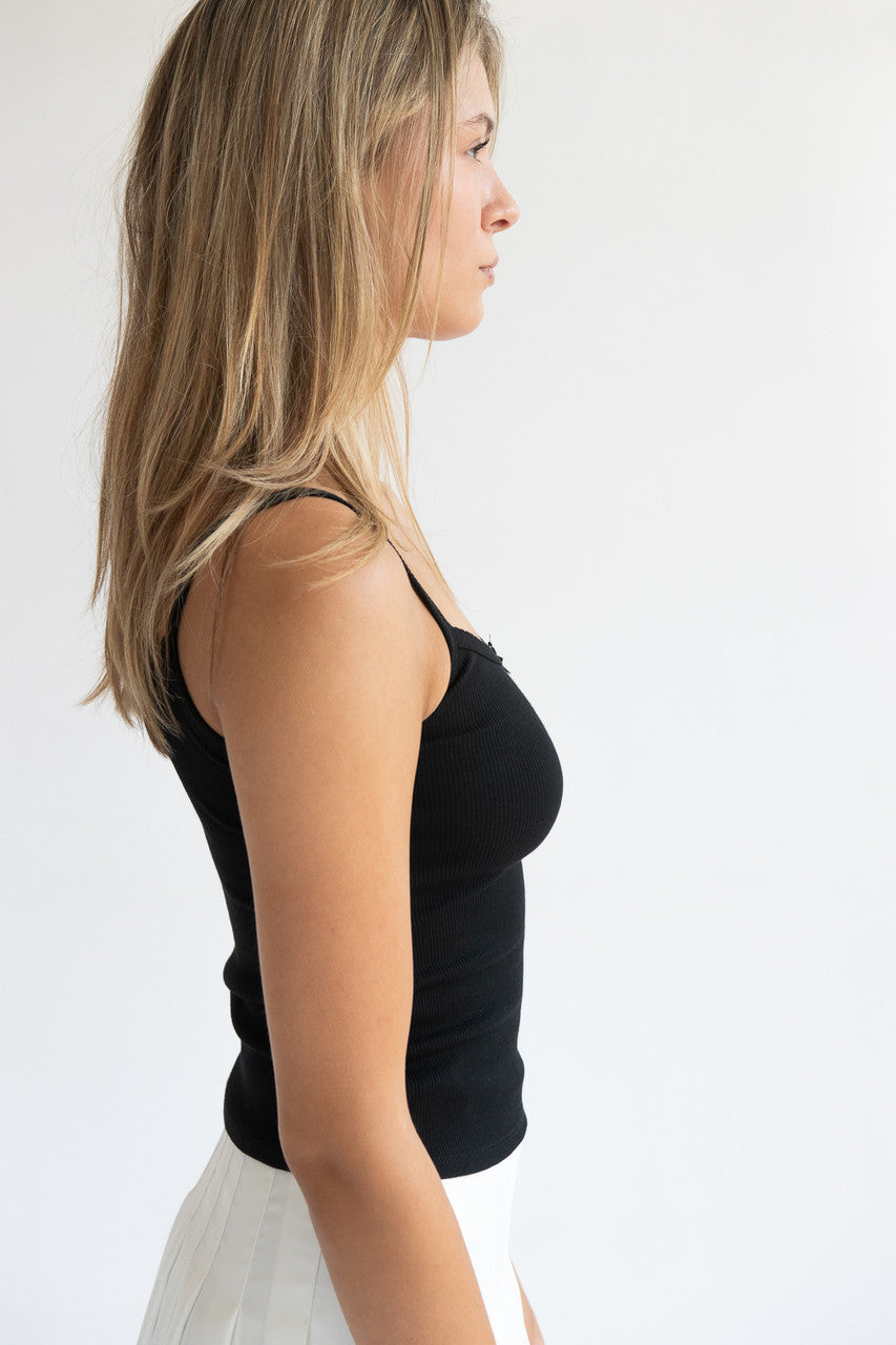 Scallop Edge Bow Tank Top