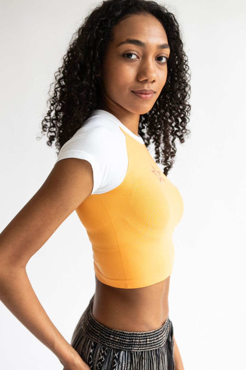 Seamless Crystal Star Baseball Tee