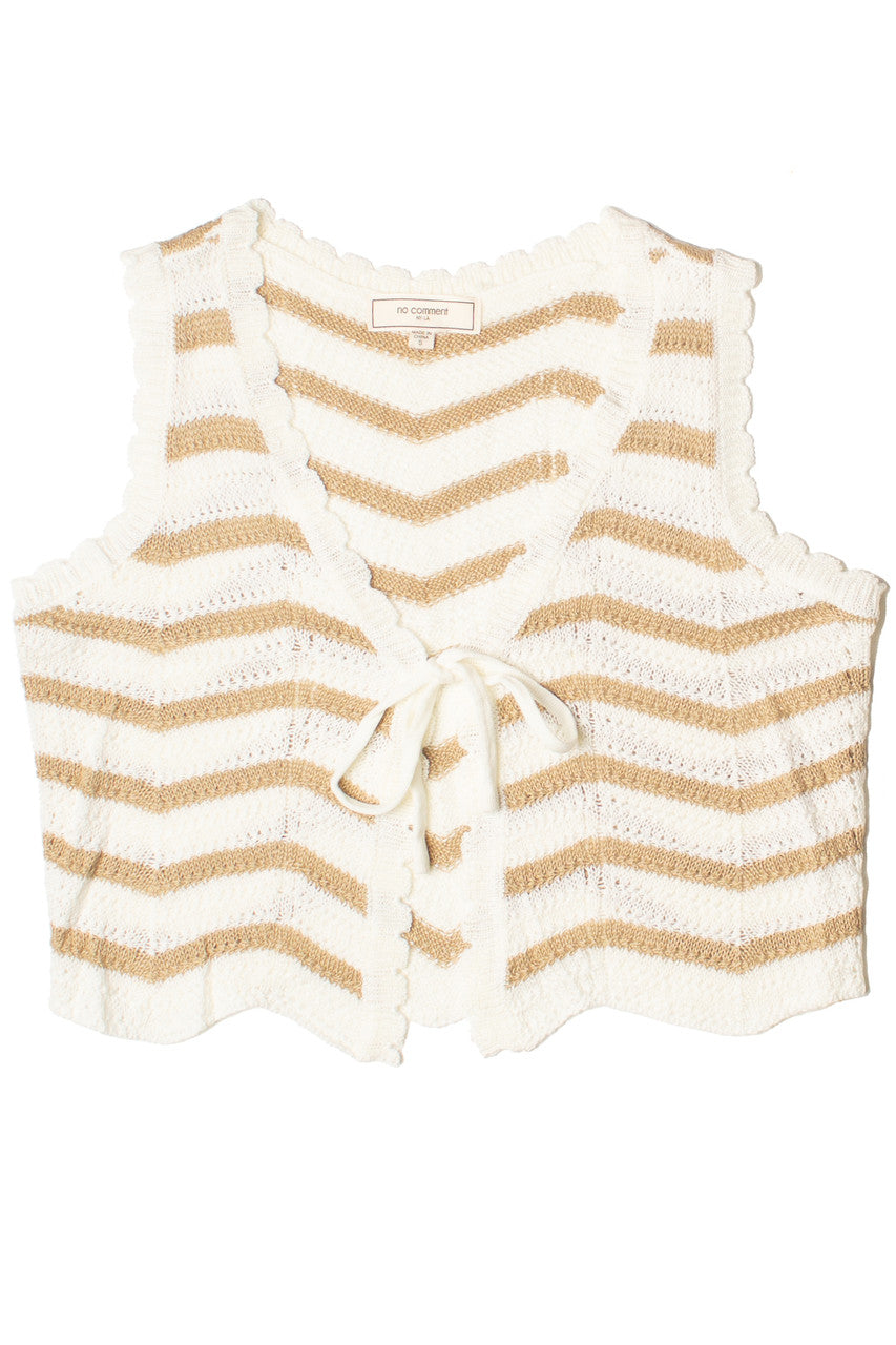 Tie Front Crochet Vest