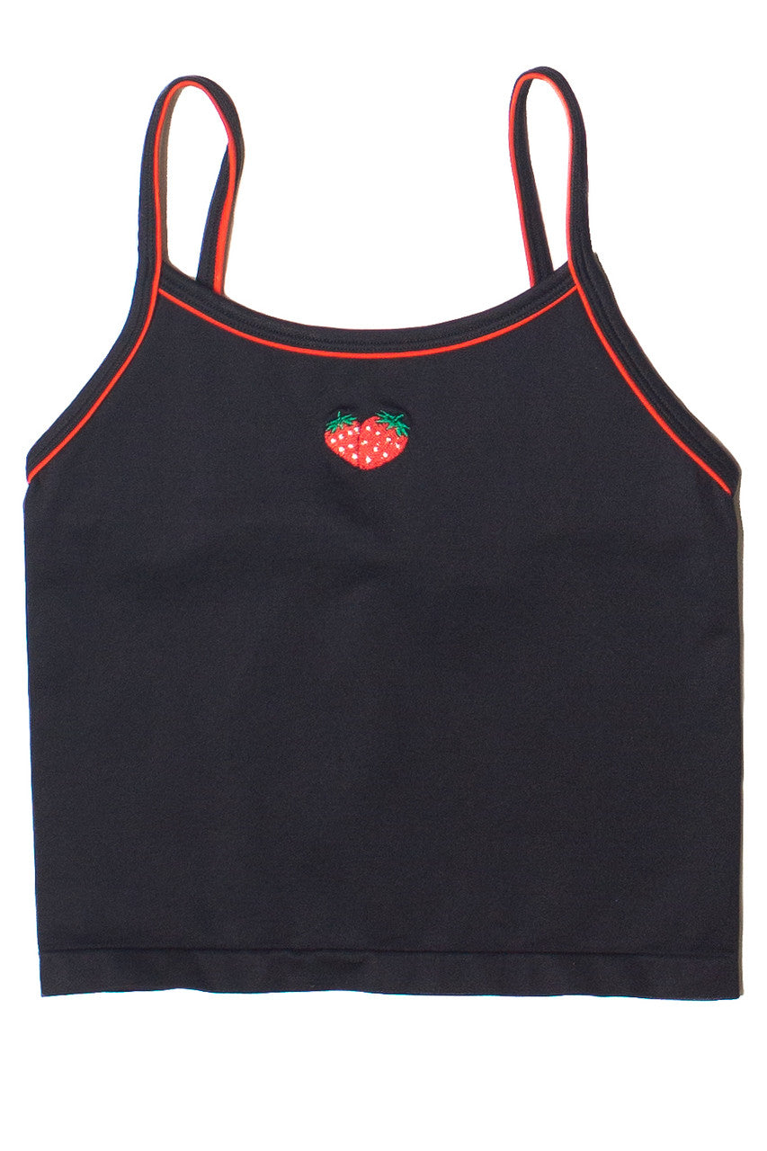 Embroidered Fruit Seamless Tank Top