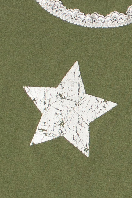 Lace Trim Star Tank Top