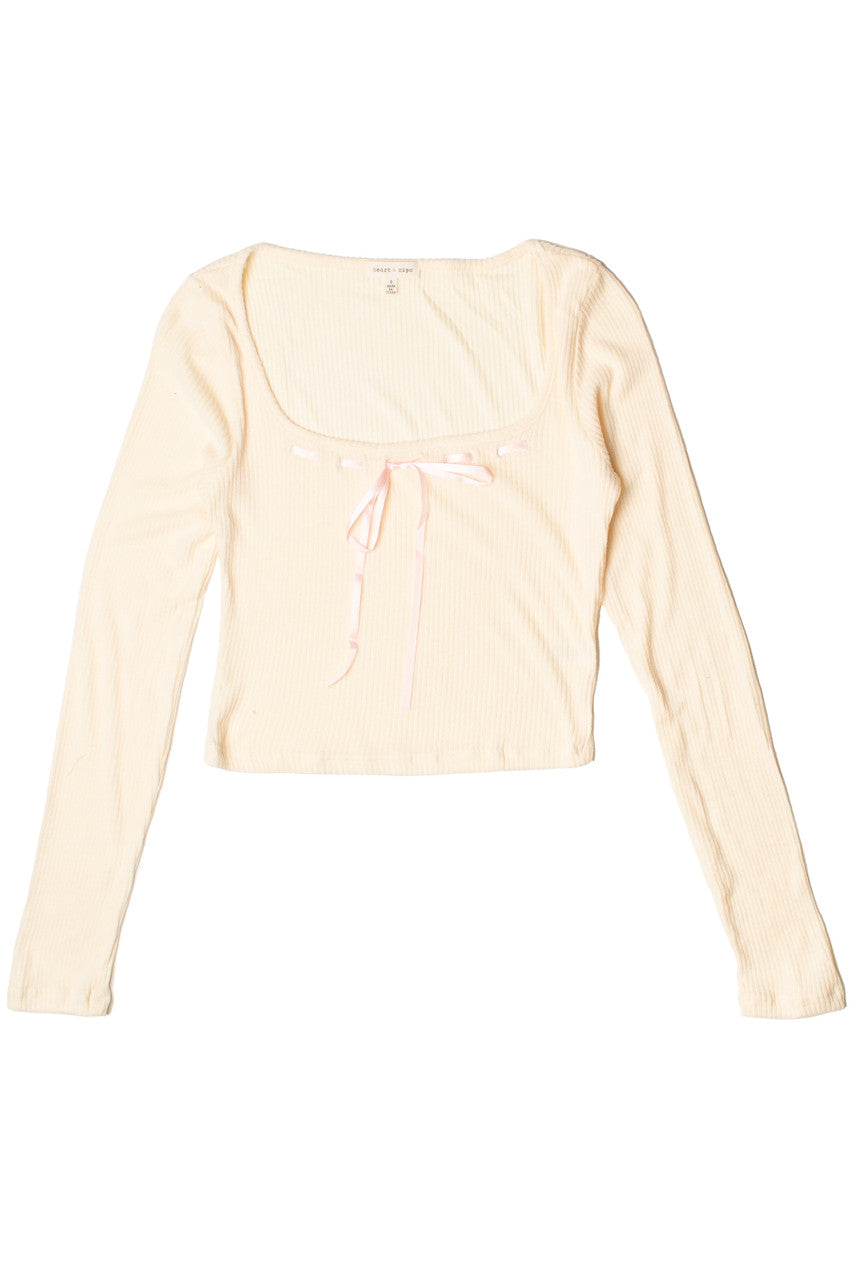 Long Sleeve Ribbon Bow Top