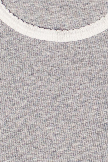 Scallop Edge Ringer Tee