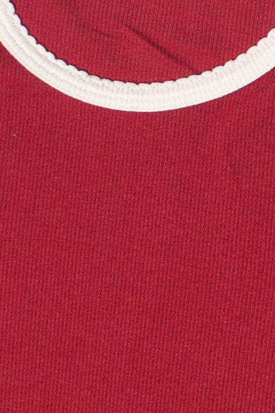 Scallop Edge Ringer Tee