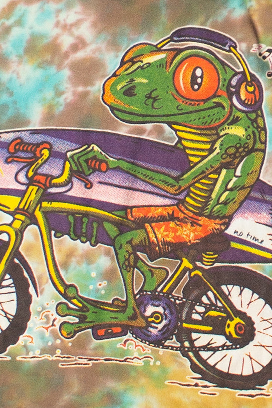 Cool Lizard Dude Tie Dye Cropped Hoodie