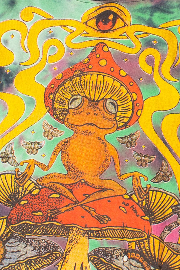 Trippy Frog Tie Dye Cropped Hoodie