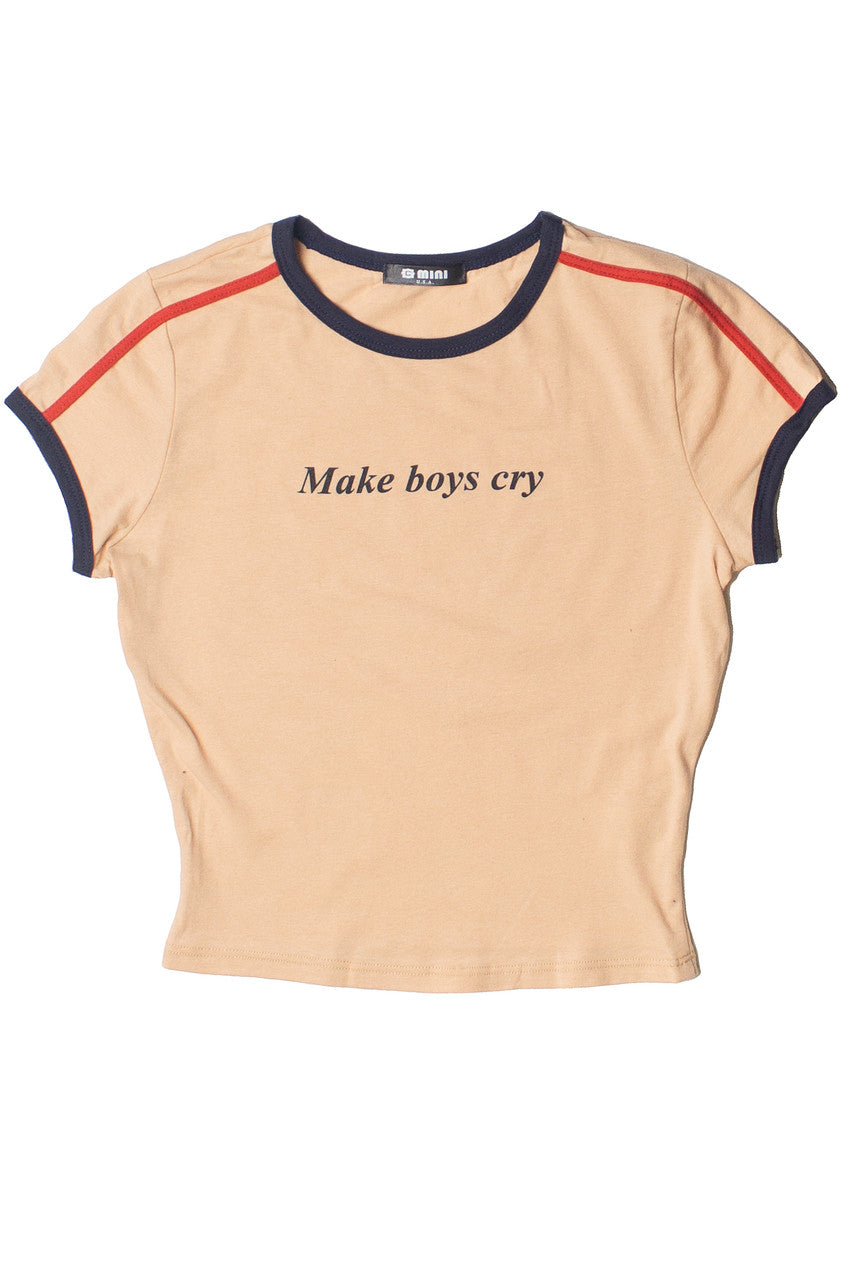 Make Boys Cry Ringer Baby Tee
