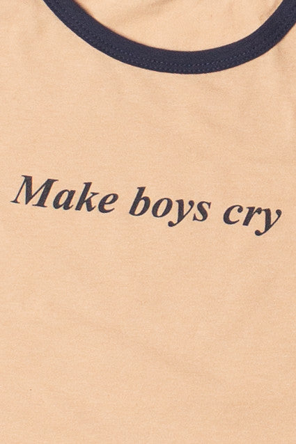 Make Boys Cry Ringer Baby Tee
