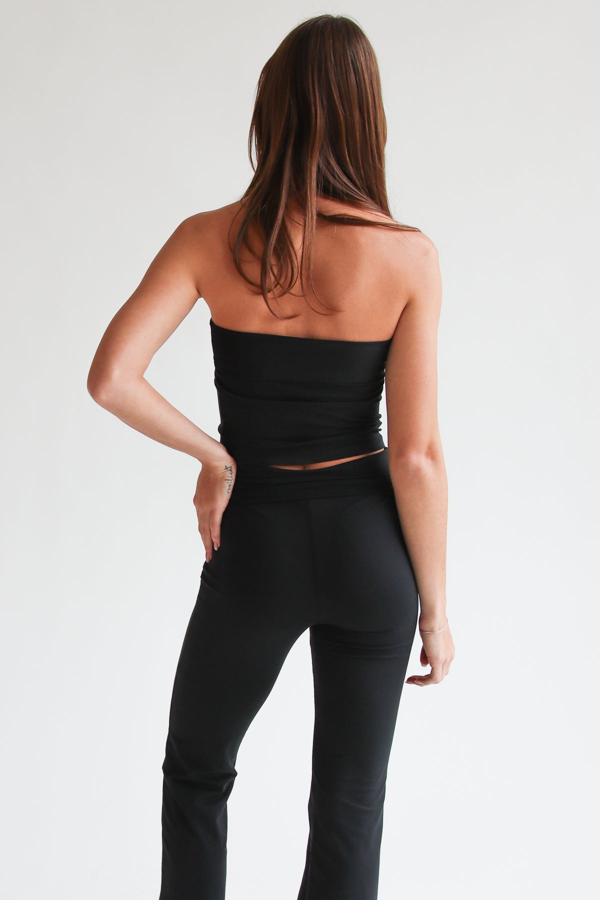 Black Foldover Tube Top