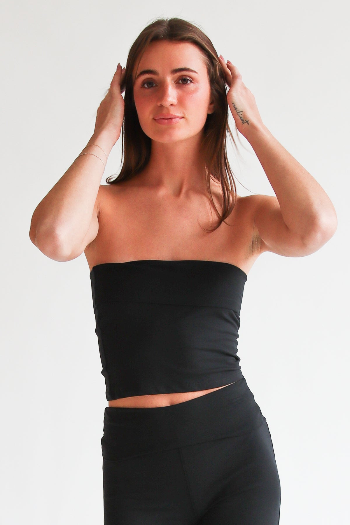 Black Foldover Tube Top