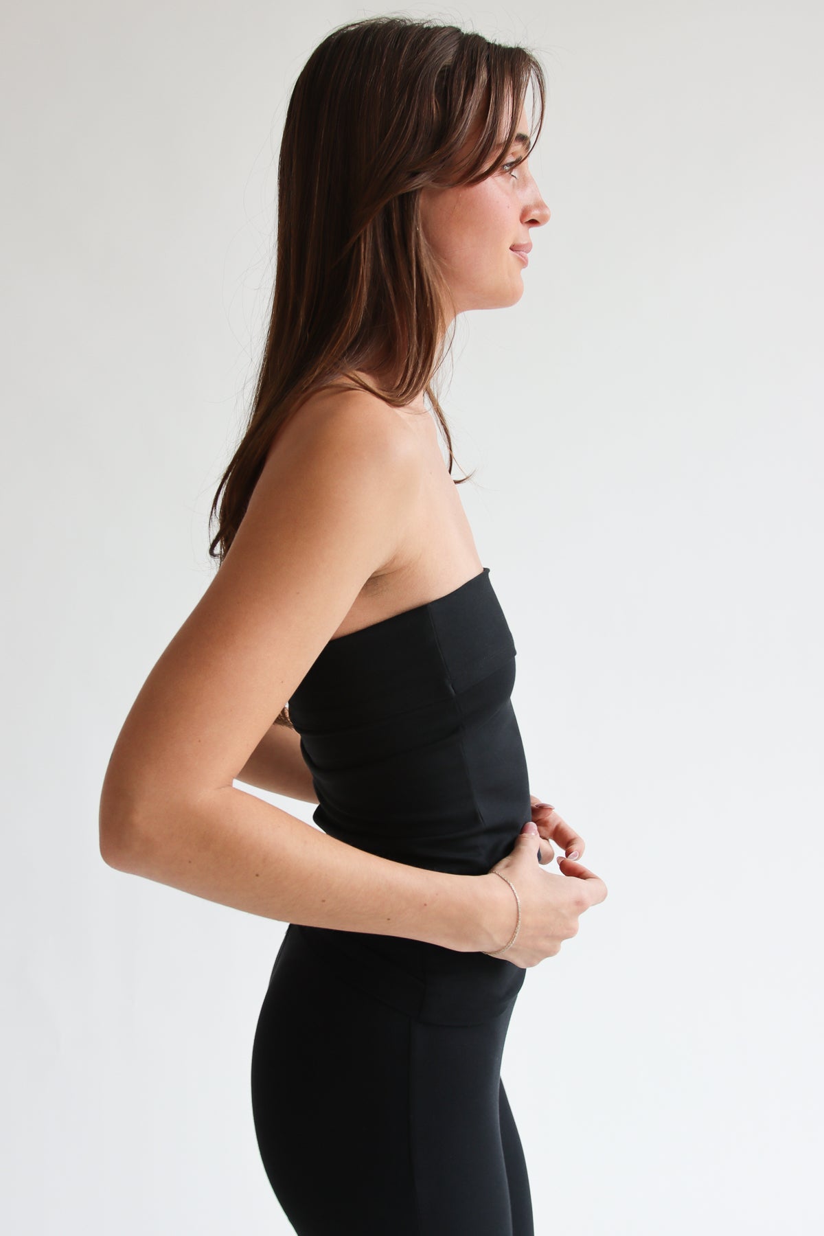 Black Foldover Tube Top