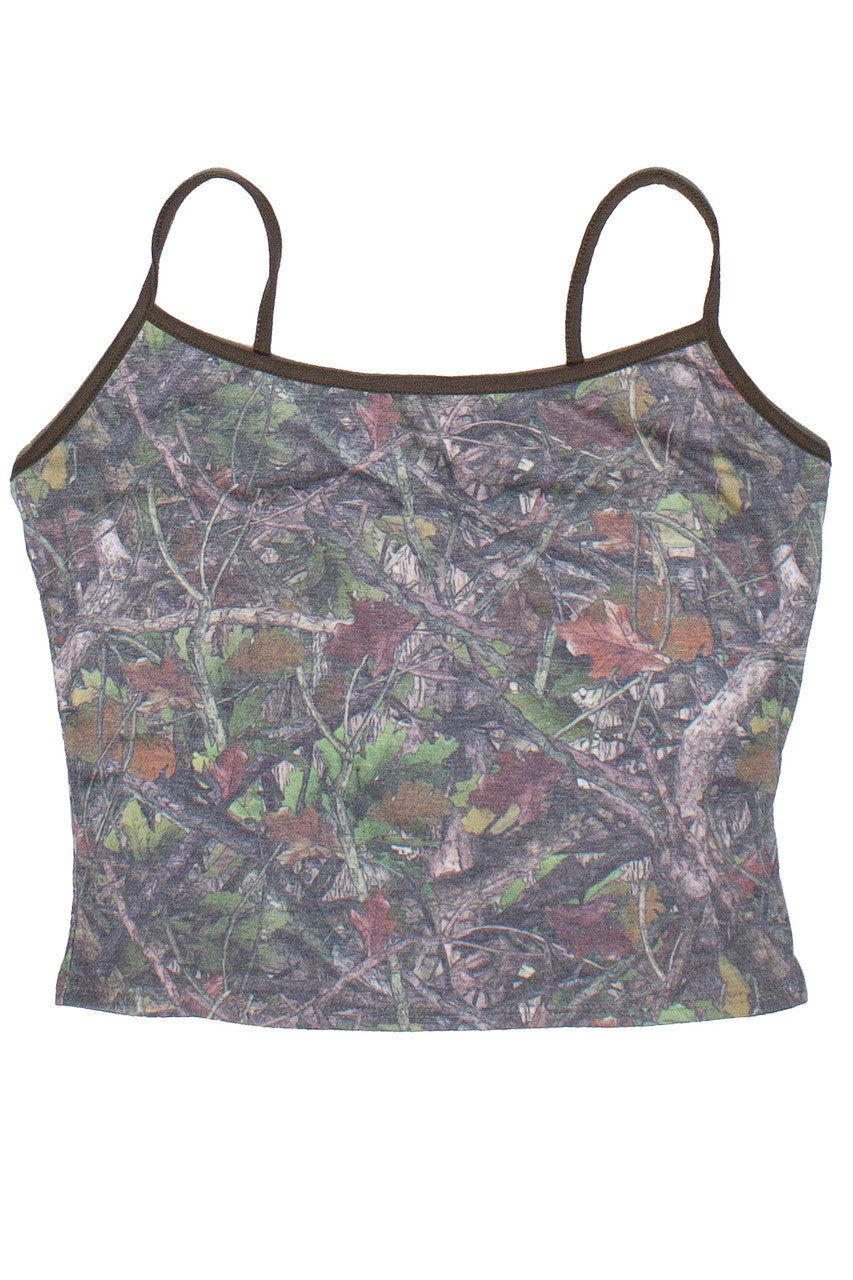 Printed Woodland Camo Ringer Cami