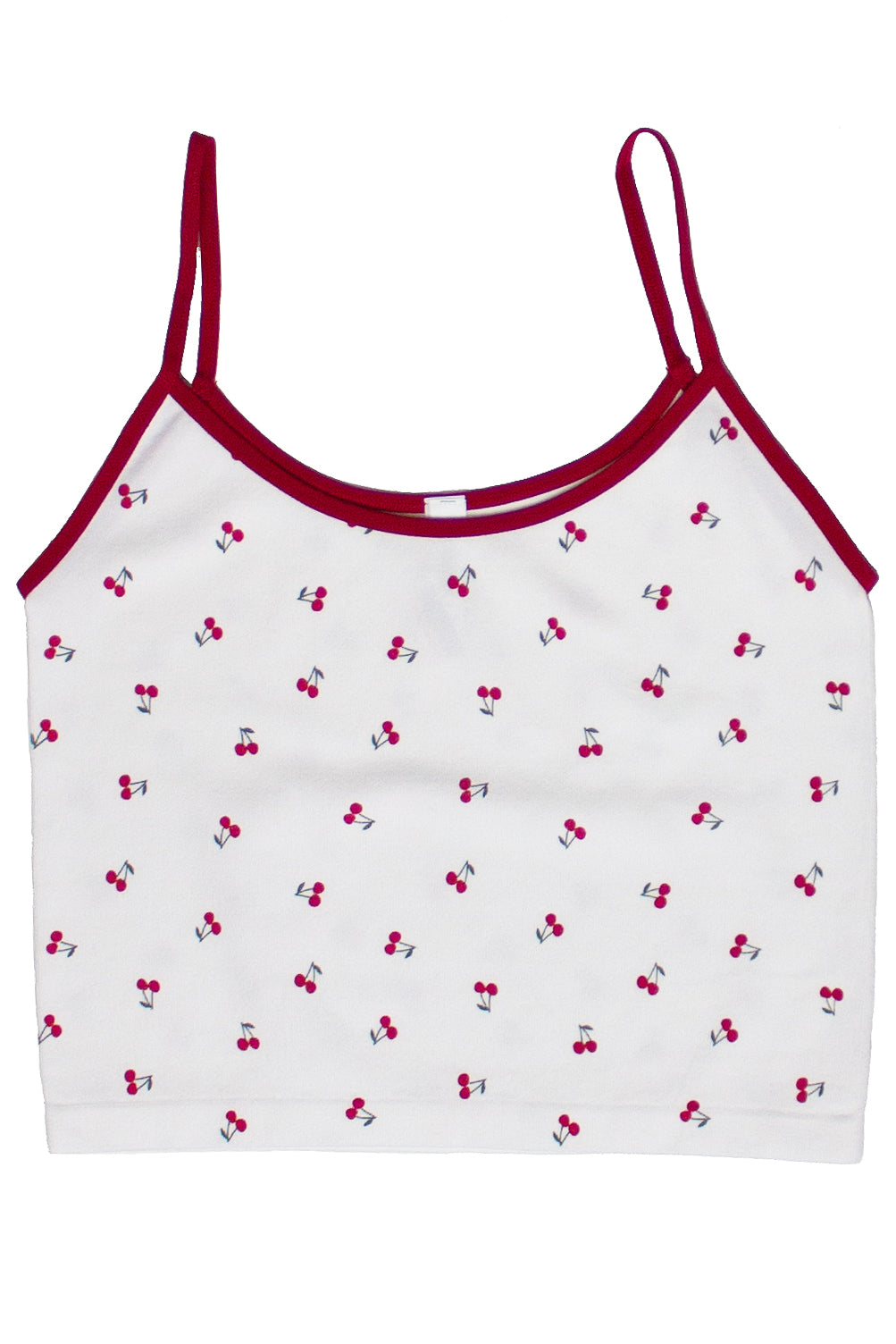Seamless Cherry Print Ringer Cami