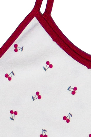 Seamless Cherry Print Ringer Cami