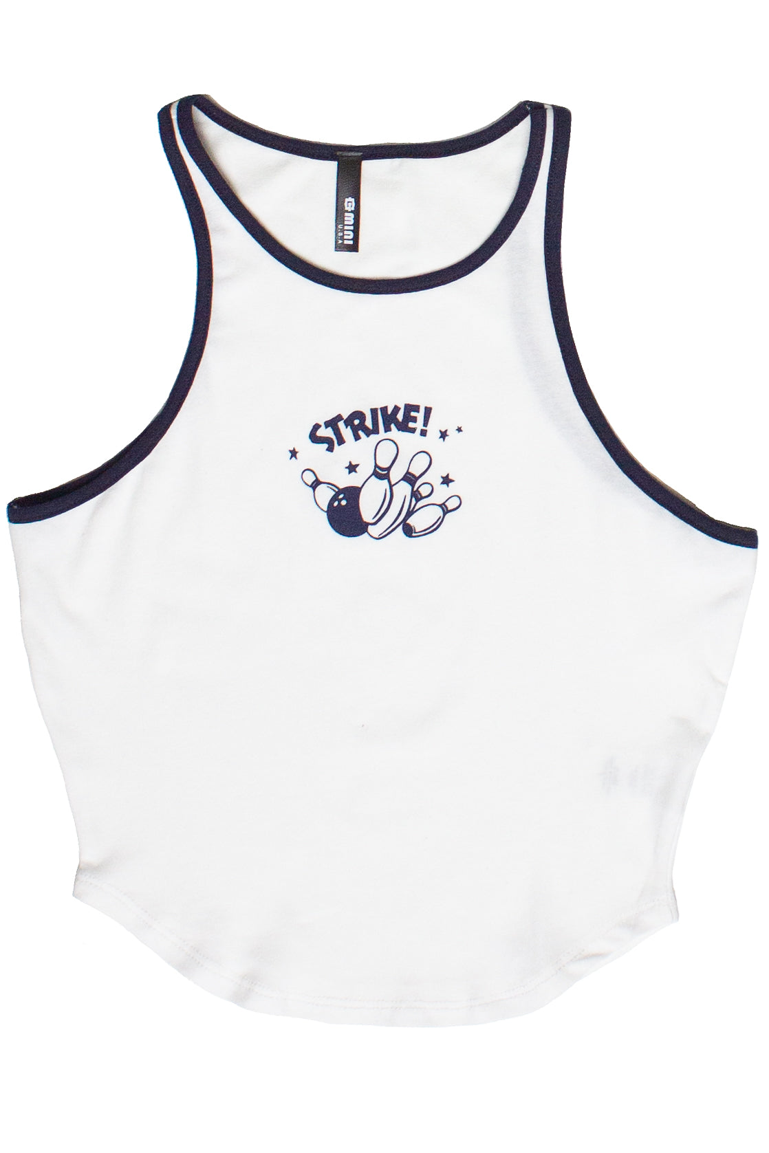 Bowling Graphic Ringer Tank Top