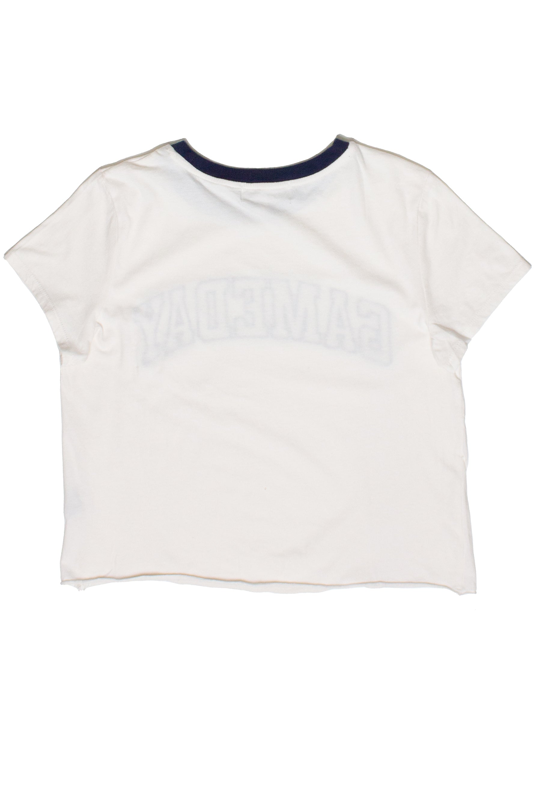 Game Day Raw Hem Ringer Tee