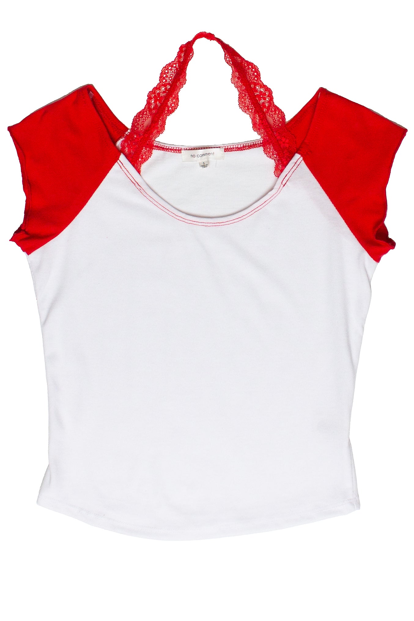 Lace Halter Raglan Tee
