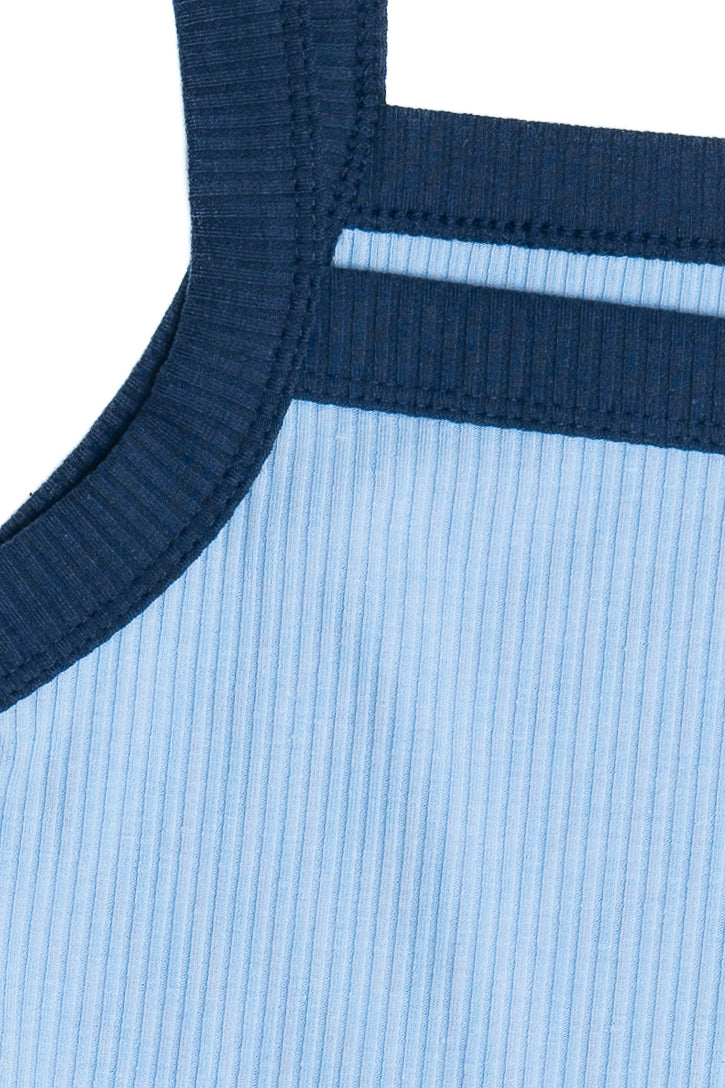 Square Neck Ringer Tank Top