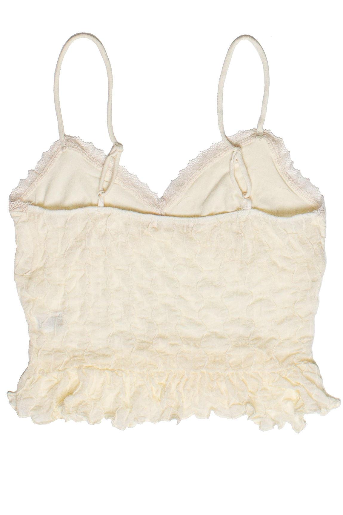 Wavy Textured Peplum Cami