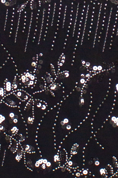 Sequin Beaded Tube Top - Black