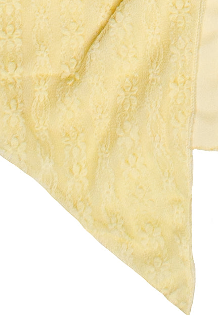 Lace Mesh Buckle Halter Top - Yellow