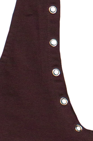 Grommet Halter Crop Top - Brown