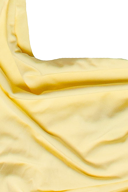 Cowl Neck Ruched Halter Top - Yellow