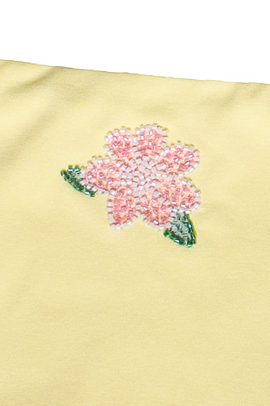 Beaded Flower Tube Top