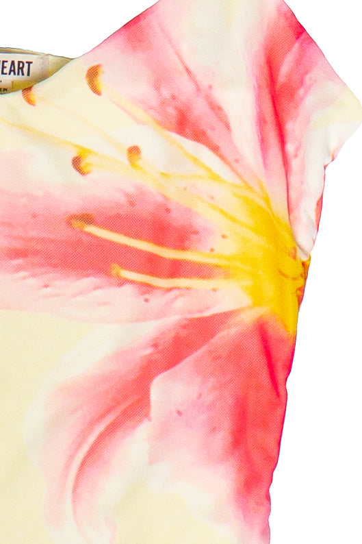 Tropical Flower Mesh Cami - Yellow