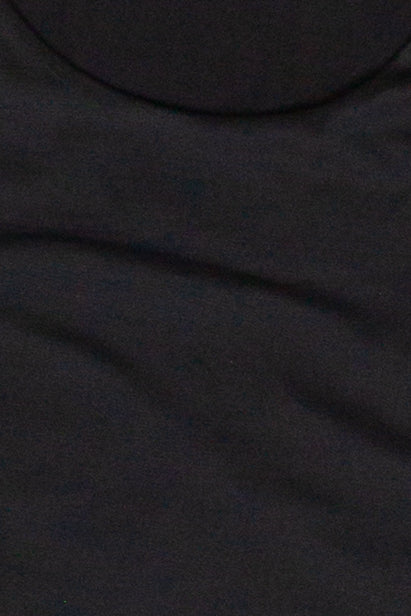 Double Layer Basic Long Sleeve T-Shirt - Black