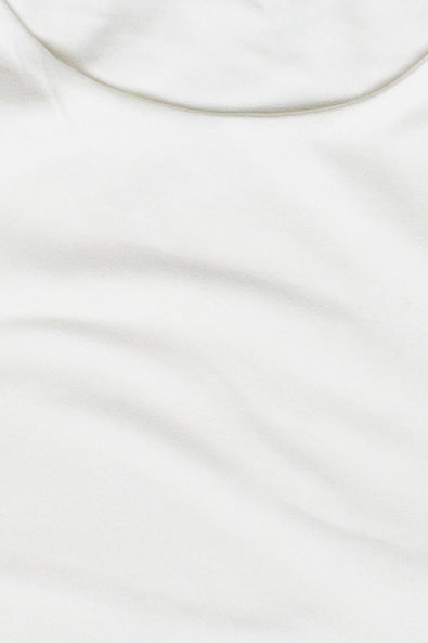 Double Layer Basic Long Sleeve T-Shirt - White