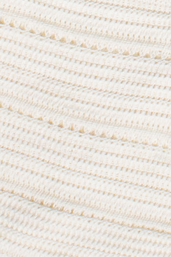 Crochet Flower Halter Top - Ivory