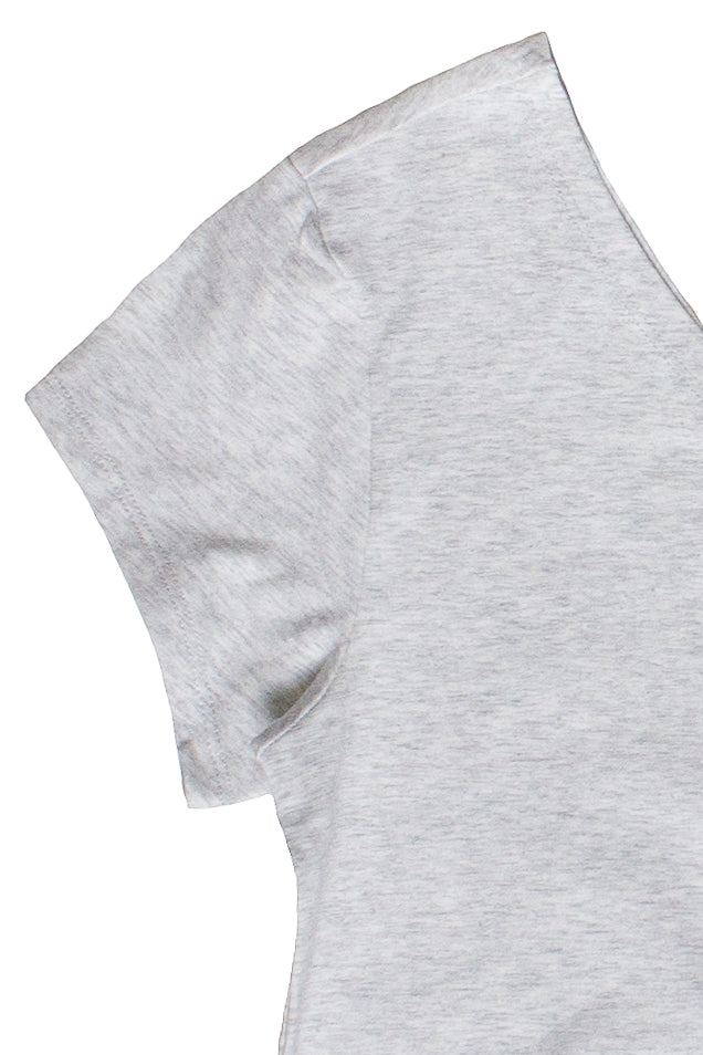 Heather Gray Off The Shoulder Crop Top