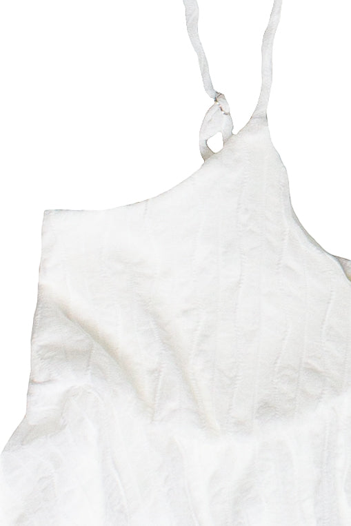 Mesh Hanky Hem Babydoll Cami - White