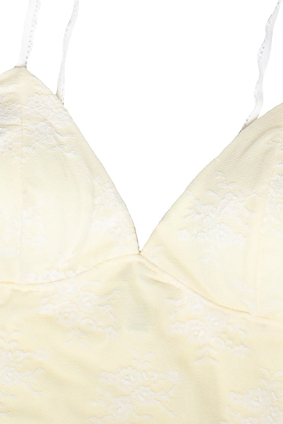 Lace Bustier Cami - Yellow