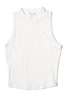 White Mock Neck Crop Top