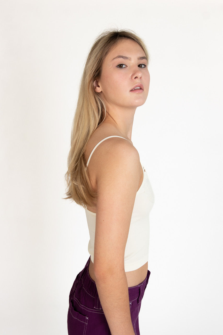 Vanilla Seamless Lace Pattern Cami