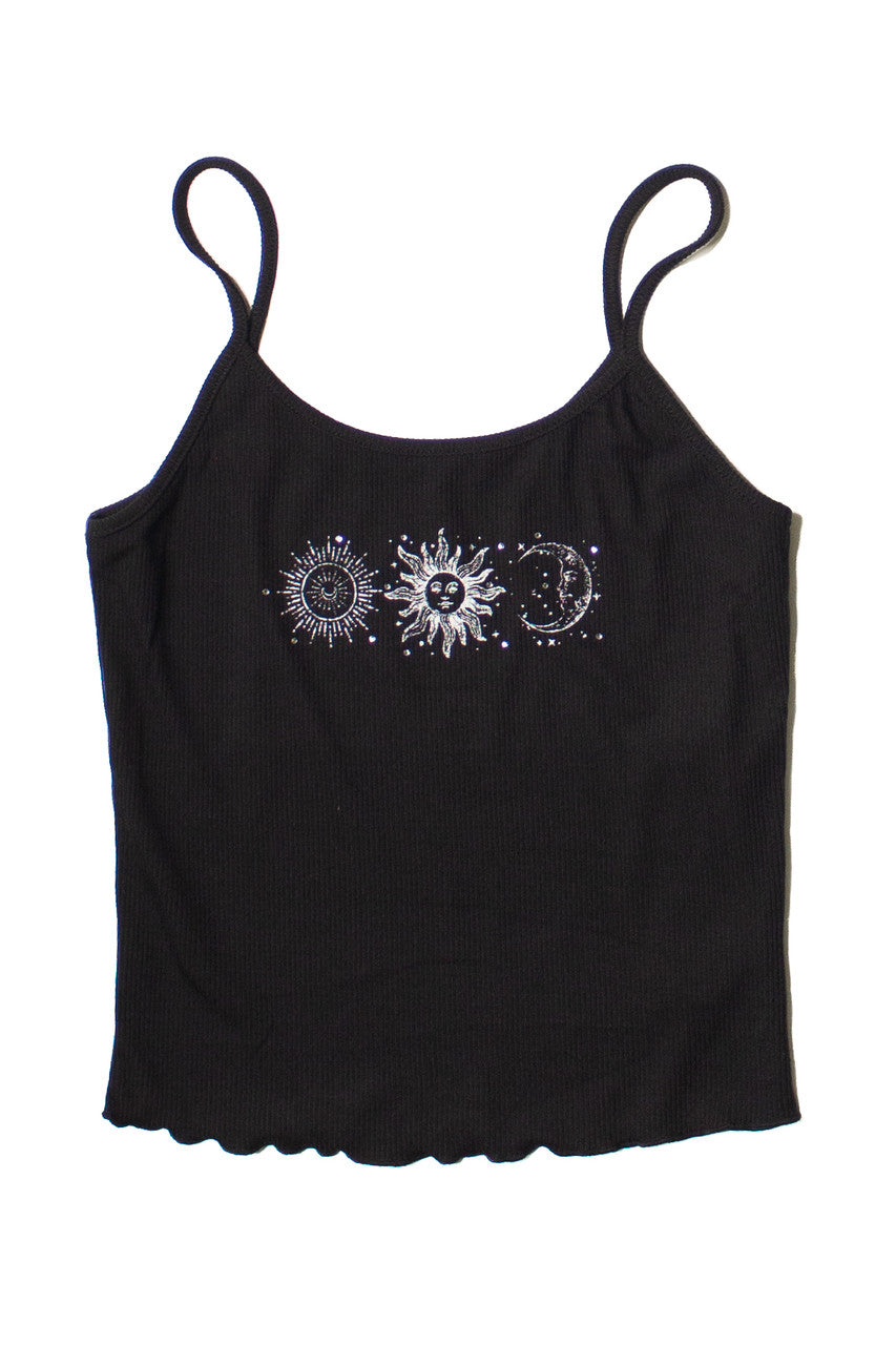 Black Celestial Rhinestone Cami
