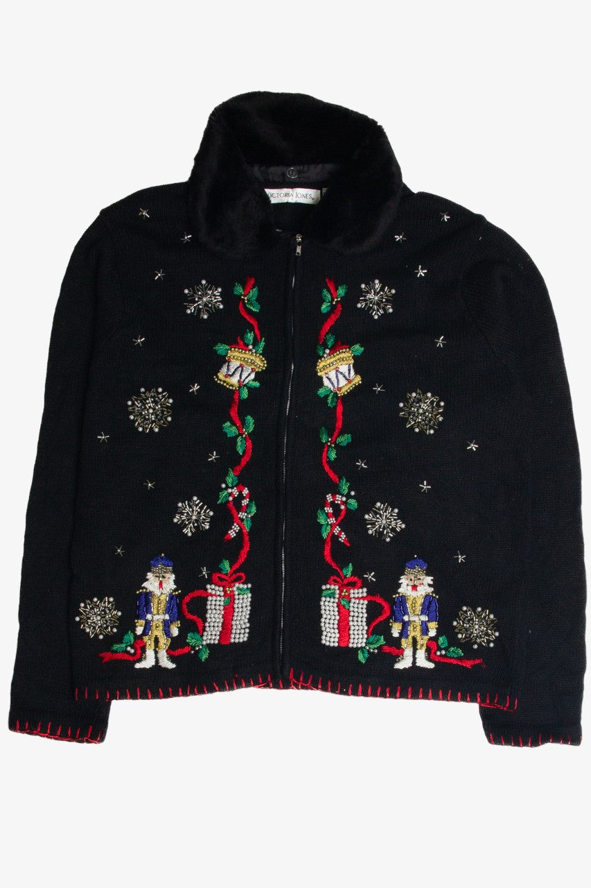 Vintage Black Ugly Christmas Cardigan 60924